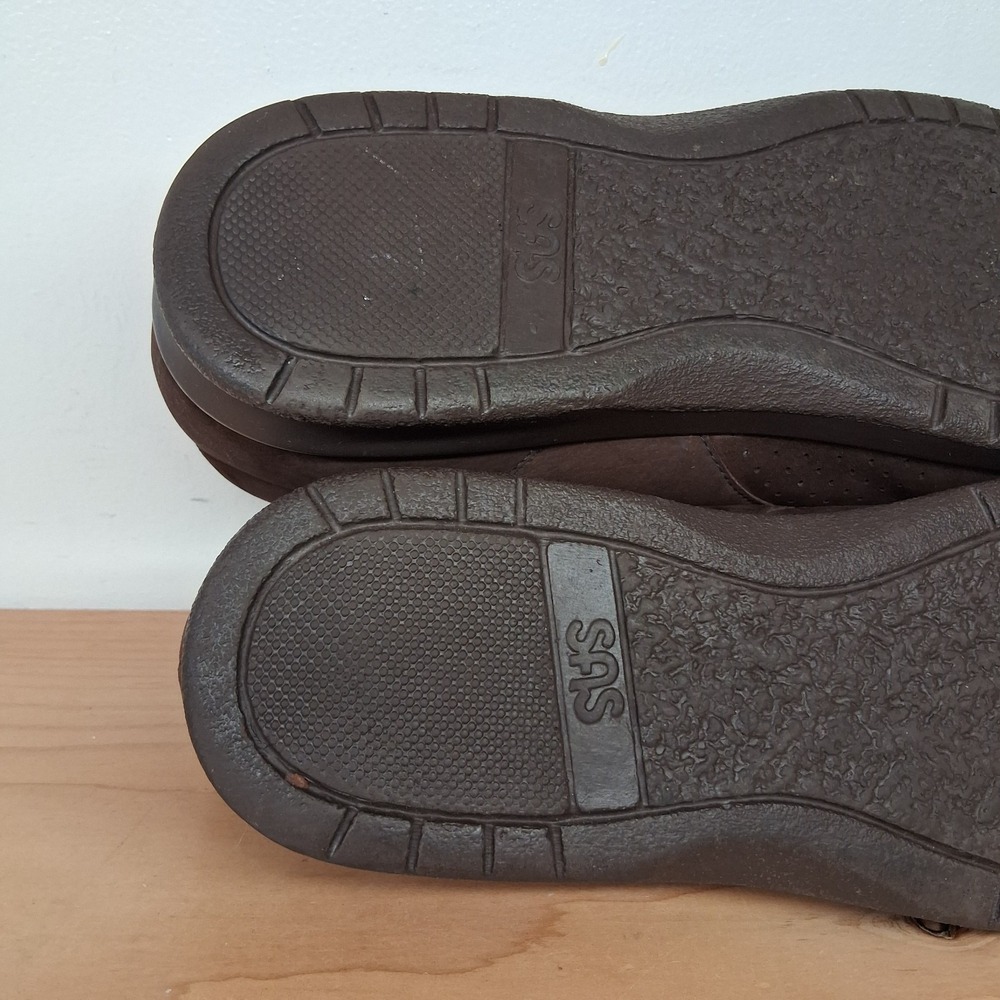 SAS‎ FREE TIME Womens Size 10 M Chocolate Brown Soft Suede Casual Comfort Shoes - Picture 9 of 13